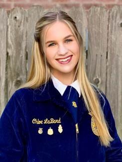 Chloe LaBard will be using her scholarship at Texas A&M as well but will be sudtying Animal Science & Agriculture Business while there.
